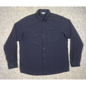 Clothing Arts P Cubed Pick Pocket Proof Shirt Men’s XL Navy Button Up Travel